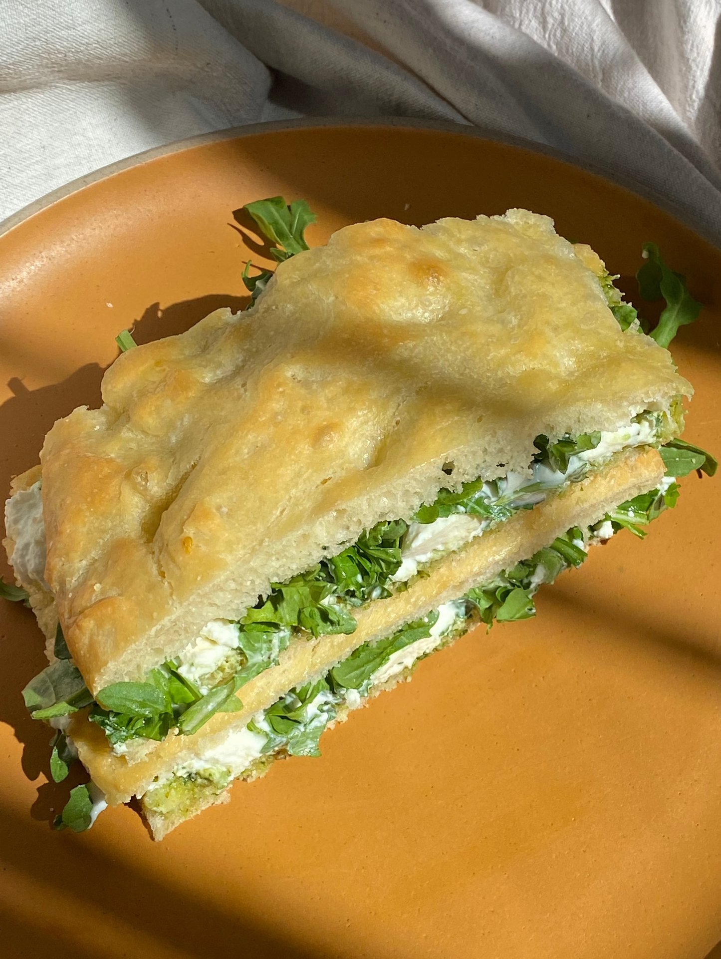 Genoa Focaccia sandwich with pesto and mozzarella **FRIDAY only**