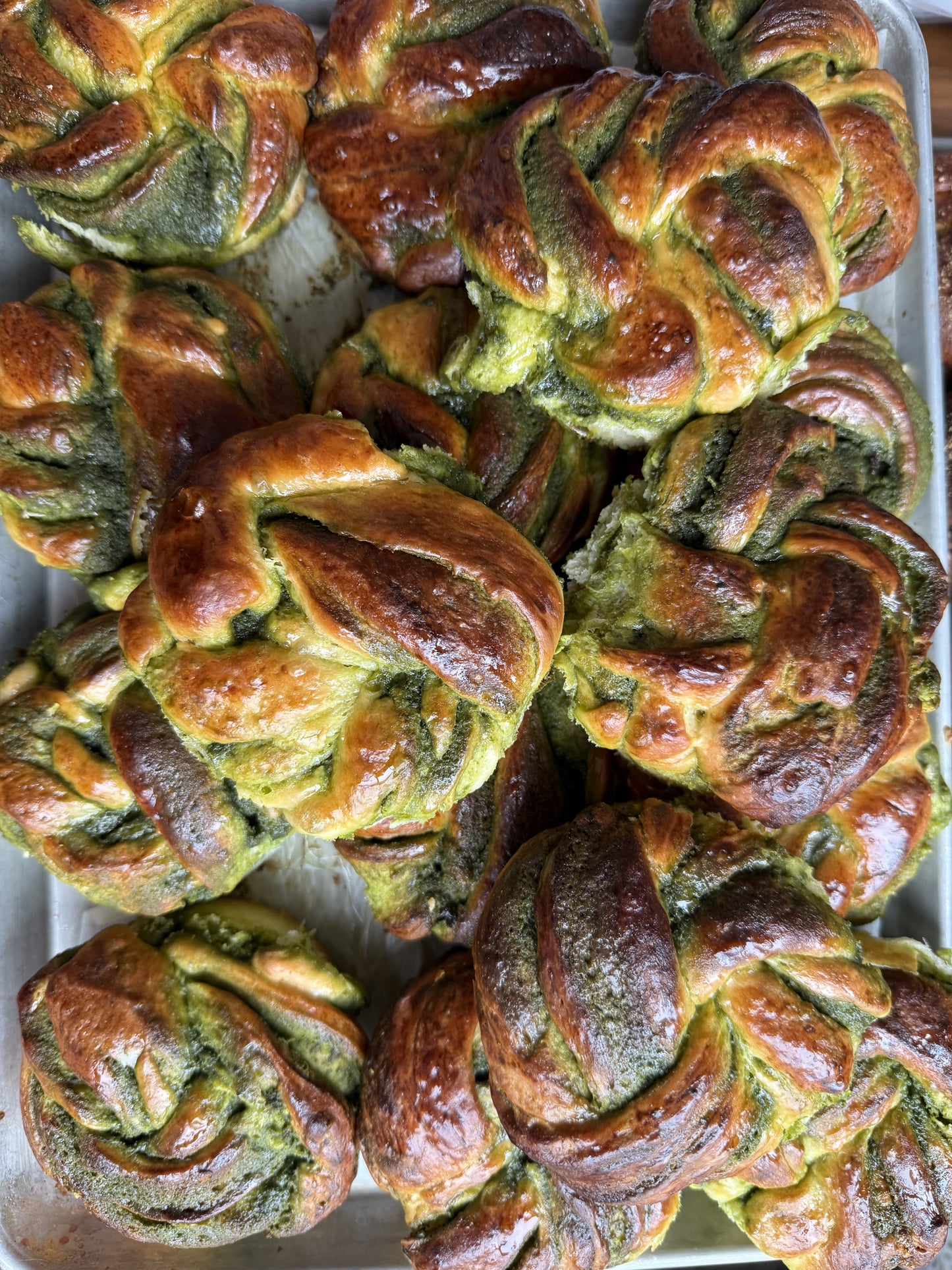 Matcha babka roll